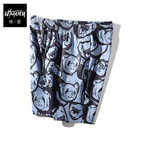 伟臣2022夏季新品轻薄大码男士休闲短裤胖子加肥加大沙滩裤肥佬裤商品大图