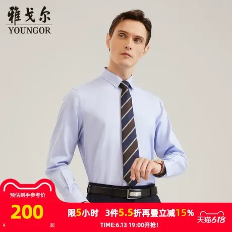 雅戈尔男士长袖衬衫秋冬新款官方商务休闲上班穿长袖衬衫男图片