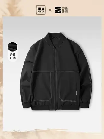 【工装风】HLA/海澜之家三国系列夹克秋季棒球服明线款夹克外套男图片
