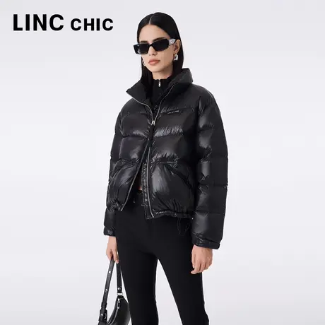 LINCCHIC金羽杰羽绒服女短款23秋冬新品超轻活力立领面包服1296Y商品大图
