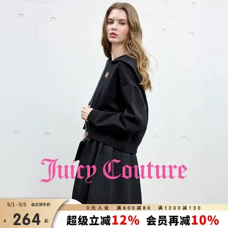 Juicy Couture橘滋卫衣女2025年秋季新款海军领宽松刺绣短上衣商品大图
