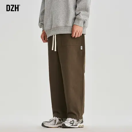 男士休闲裤纯棉直筒裤子男款秋季宽松潮牌男2023新款日系工装长裤商品大图