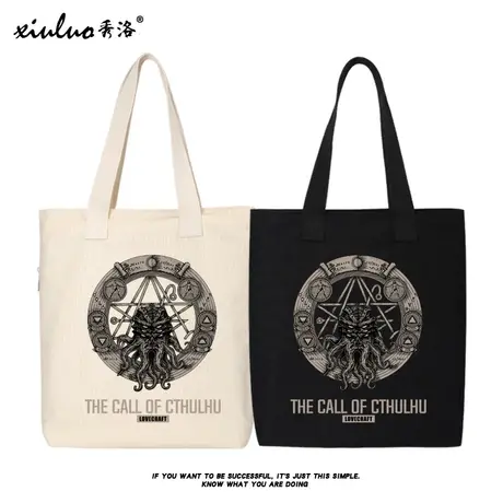 秀洛克苏鲁神话单肩包购物袋手提袋补课班用克苏鲁的呼唤斜挎书包商品大图