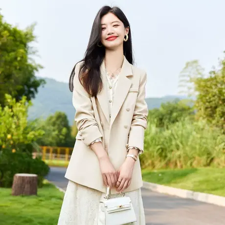 时尚气质西装上衣外套春秋季新款淑女温柔显瘦通勤宽松上班族商品大图