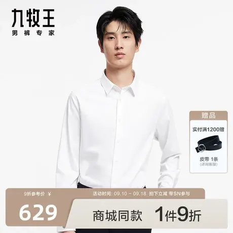 [暖绒]九牧王男装JC1C73417正装长袖衬衫23秋冬新品专柜品质SN图片