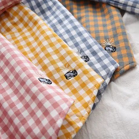 文艺小清新加绒格子衬衫女加厚2020冬季新款学生百搭长袖打底上衣图片