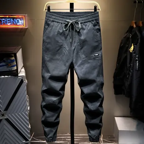夏季男士裤子休闲裤男长裤宽松裤男裤大码工装裤潮牌韩版潮流百搭图片