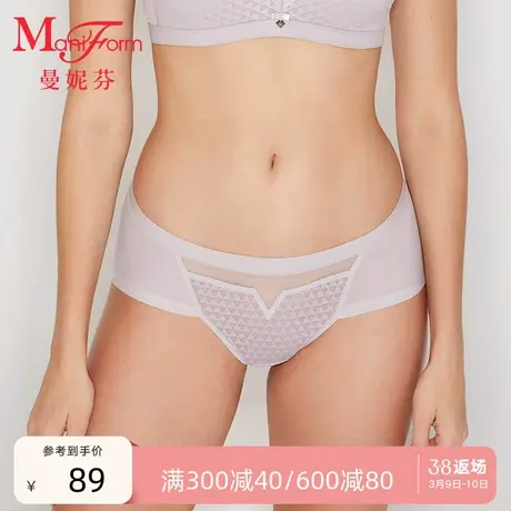 曼妮芬性感底裤女士内裤低腰三角裤纯棉全棉底裆女生短裤20612255商品大图
