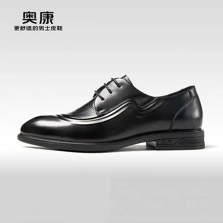 奥康男鞋2024春秋季新款英伦商务正装皮鞋男真皮舒适耐磨鞋上班鞋商品大图