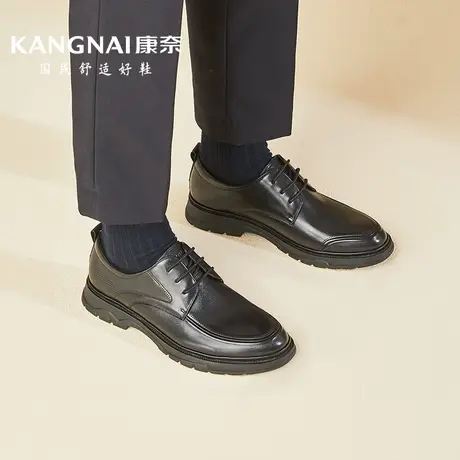 康奈男鞋秋季新款正装男士真皮皮鞋2022年软底舒适透气商务休闲鞋商品大图