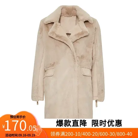 艾格冬季女装时尚百搭休闲潮搭舒适大衣外套Y727商品大图