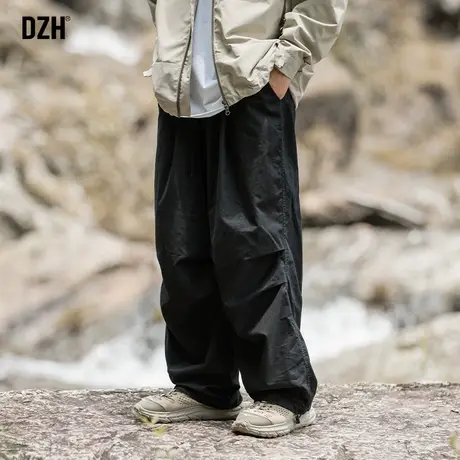 男士黑色工装裤子男秋季宽松2023新款美式vibe伐木裤冲锋裤伞兵裤商品大图