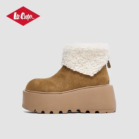Lee Cooper2024冬季新款雪地靴加绒保暖棉靴厚底增高东北棉鞋女靴商品大图