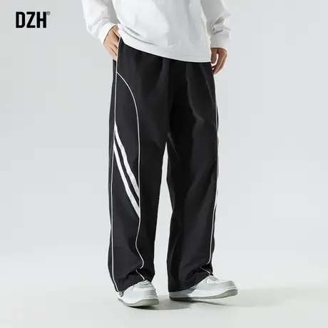 男士直筒休闲工装裤男秋季裤子男款运动长裤2023新款阔腿裤束脚裤商品大图