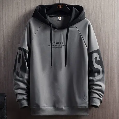 男士连帽卫衣春秋季2023新款宽松潮流百搭潮牌上衣服情侣外套ins商品大图