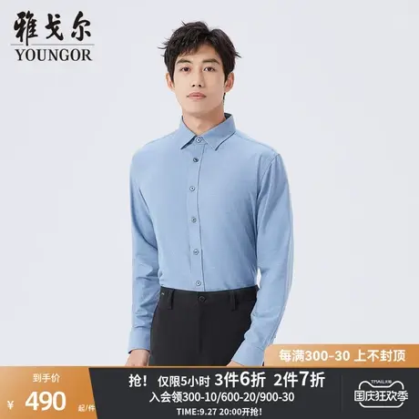 【商场同款】雅戈尔男士衬衫秋冬新款官方商务休闲长袖衬衫S3916商品大图