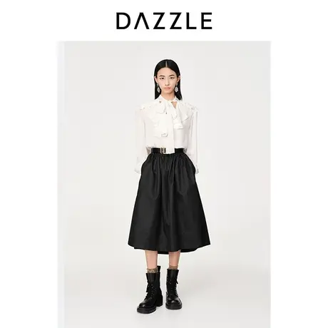 【七七酱专享】DAZZLE地素奥莱23春新款法式气质别致花边装饰长袖图片