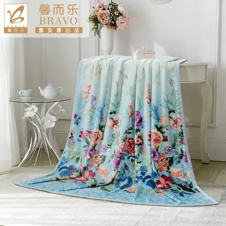 富安娜家纺舒柔毯法兰绒毯混合V图片