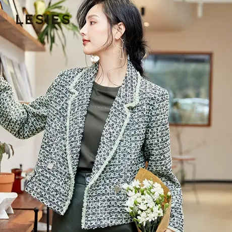 蓝色倾情春秋季西装外套女装新款线下专柜小香风通勤西装外套图片