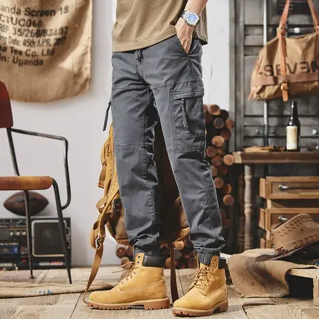 Modi Nick/摩帝尼克裤子男潮流百搭休闲工装裤复古宽松男士休闲裤商品大图