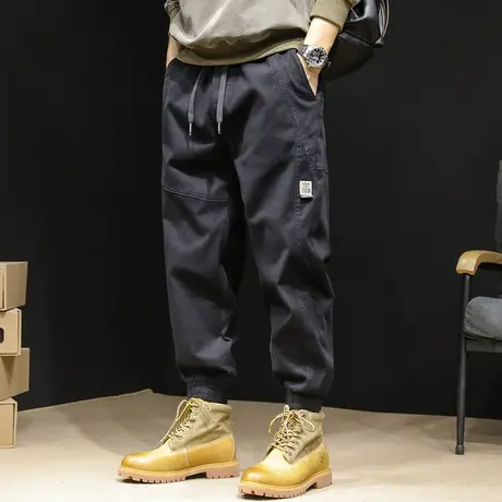 春秋款工装裤子男束脚男裤宽松大码哈伦休闲裤男士春季2024新款潮商品大图