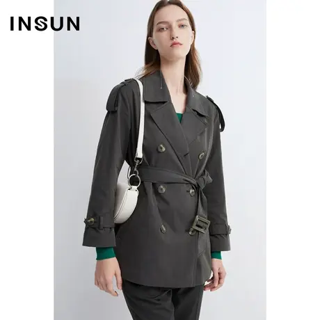 INSUN恩裳春季棉质挺括风衣图片