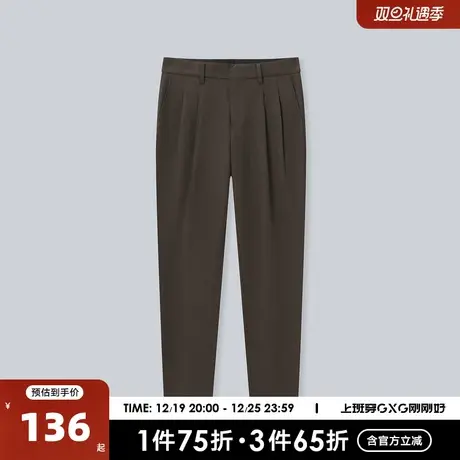 YATLAS亚锐男装2020冬季商场同款深棕色直筒长裤男潮商品大图