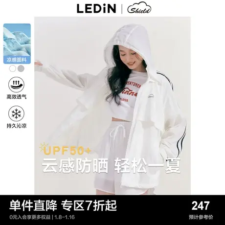 【小彩盾3.0】乐町长款连帽外套春夏运动防晒衫女宽松透气商品大图