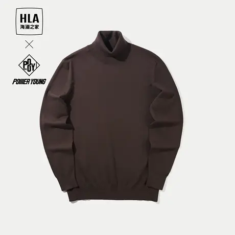 HLA/海澜之家POWER YOUNG长袖针织衫23秋新款舒适高领套头衫男图片