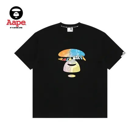Aape旗舰店男装春夏多色渐变迷彩酷帅印花宽松短袖T恤1292XXK商品大图