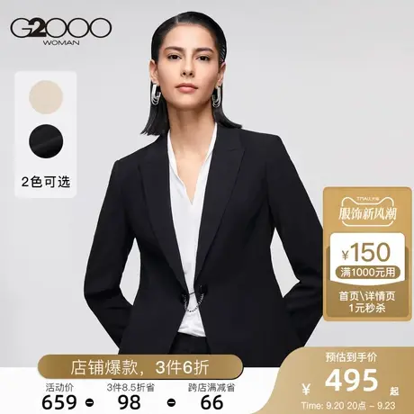 G2000女装秋冬新款高端西装设计感纽扣小众气质炸街小西服图片