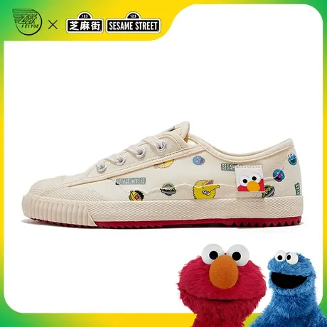 feiyue/飞跃芝麻街联名款帆布鞋春夏新款印花卡通女鞋724商品大图