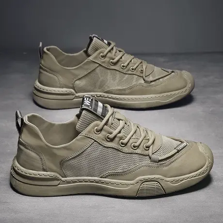 男鞋夏季透气劳保鞋网面防滑防臭工地工作干活耐磨防水老北京布鞋商品大图