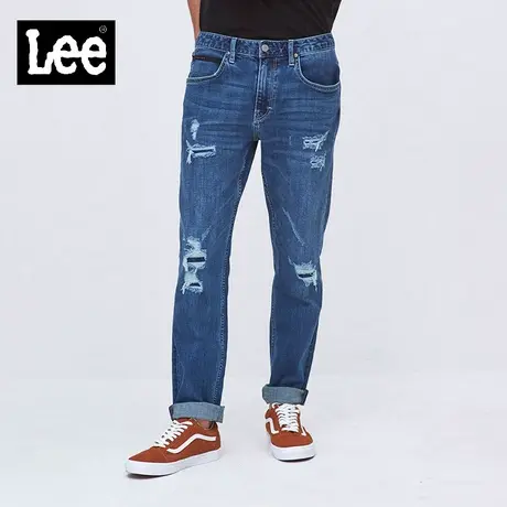 Lee官方九分牛仔裤 都市骑士男士时髦破洞L157223MK18X商品大图