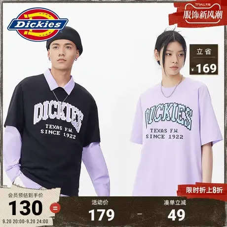 Dickies商场同款 23新品工装灵感春夏休闲印花短袖T恤 男女情侣图片