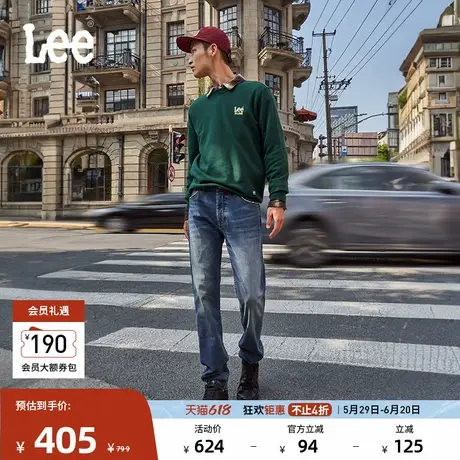 Lee731舒适锥形中蓝色石墨烯显瘦男牛仔裤休闲潮流LMB100731100图片