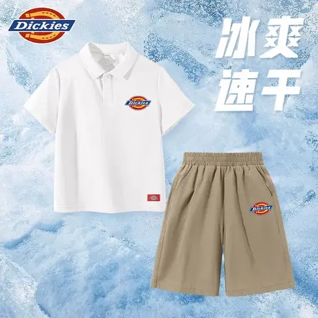 Dickies童装男童夏装套装男孩凉感速干polo衫儿童学院风短袖t恤A图片
