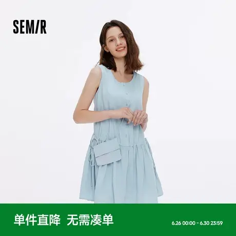 [商场同款]森马连衣裙女收腰背心裙2025新款夏季斜挎包短裙小个子商品大图