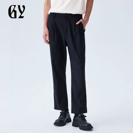 雅戈尔奥莱 GY男装夏季竹浆纤维混纺面料脚口侧边开衩男士休闲裤商品大图