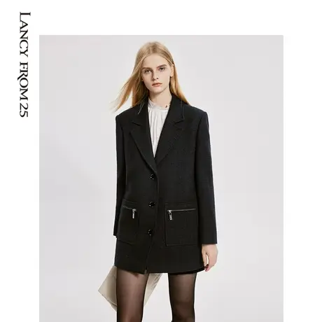 【意大利设计】朗姿气质职业装西装外套女西服上衣2023年冬季新款图片