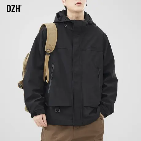 男士工装外套潮牌男休闲男装2023新款秋季登山服户外冲锋衣高级感商品大图