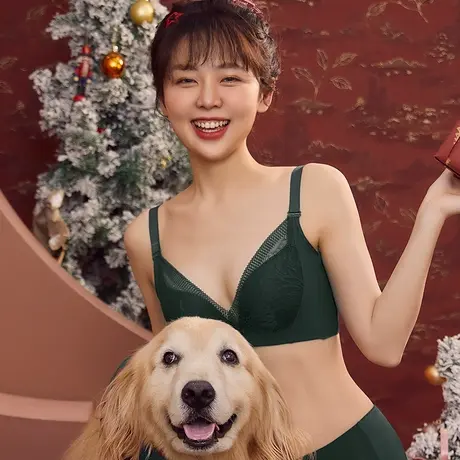 都市丽人小胸聚拢显大透气蕾丝柔软舒适上托收副乳内衣女文胸胸罩图片