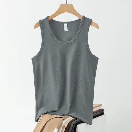 300g重磅德绒背心男秋冬保暖运动坎肩打底马甲双面绒健身无袖吊带商品大图