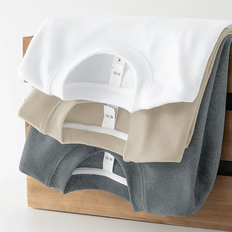 300g重磅德绒打底衫男长袖t恤秋冬季保暖双面绒圆领纯色秋衣小衫商品大图