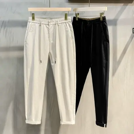 冰丝西裤男九分裤子男宽松长裤韩版潮流直筒裤男士休闲裤夏季薄款图片