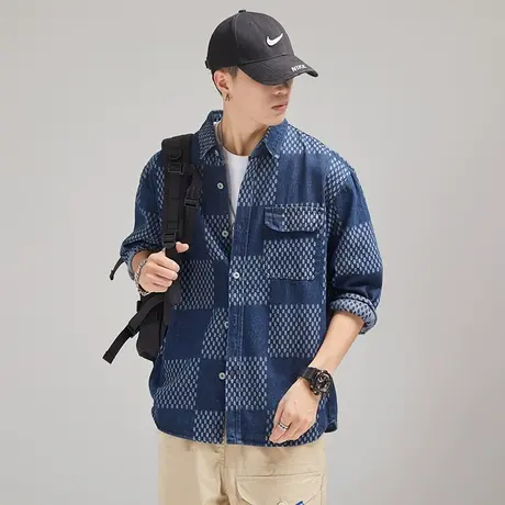 Modi Nick/摩帝尼克秋季男士休闲衬衫重磅水洗超强质感男士衬衣图片