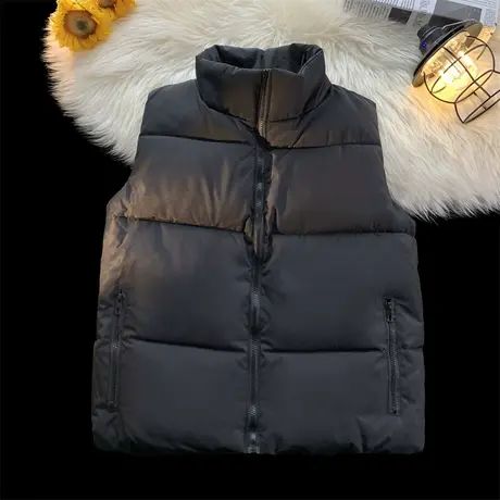 棉马甲男冬季潮牌羽绒棉服2023新款大码宽松潮流春秋无袖外套加厚商品大图