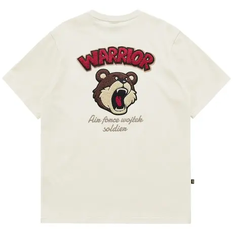 VIP立体毛巾绣短袖T恤男美式复古半袖体恤夏季卡通刺绣情侣上衣潮商品大图