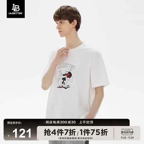 Lilbetter短袖t恤男潮牌体恤纯棉上衣圆领百搭半袖新款流行上衣LB商品大图