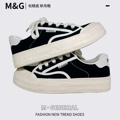 名将玛速主义帆布鞋女2023夏季新款运动休闲板鞋学生小白鞋潮鞋商品大图